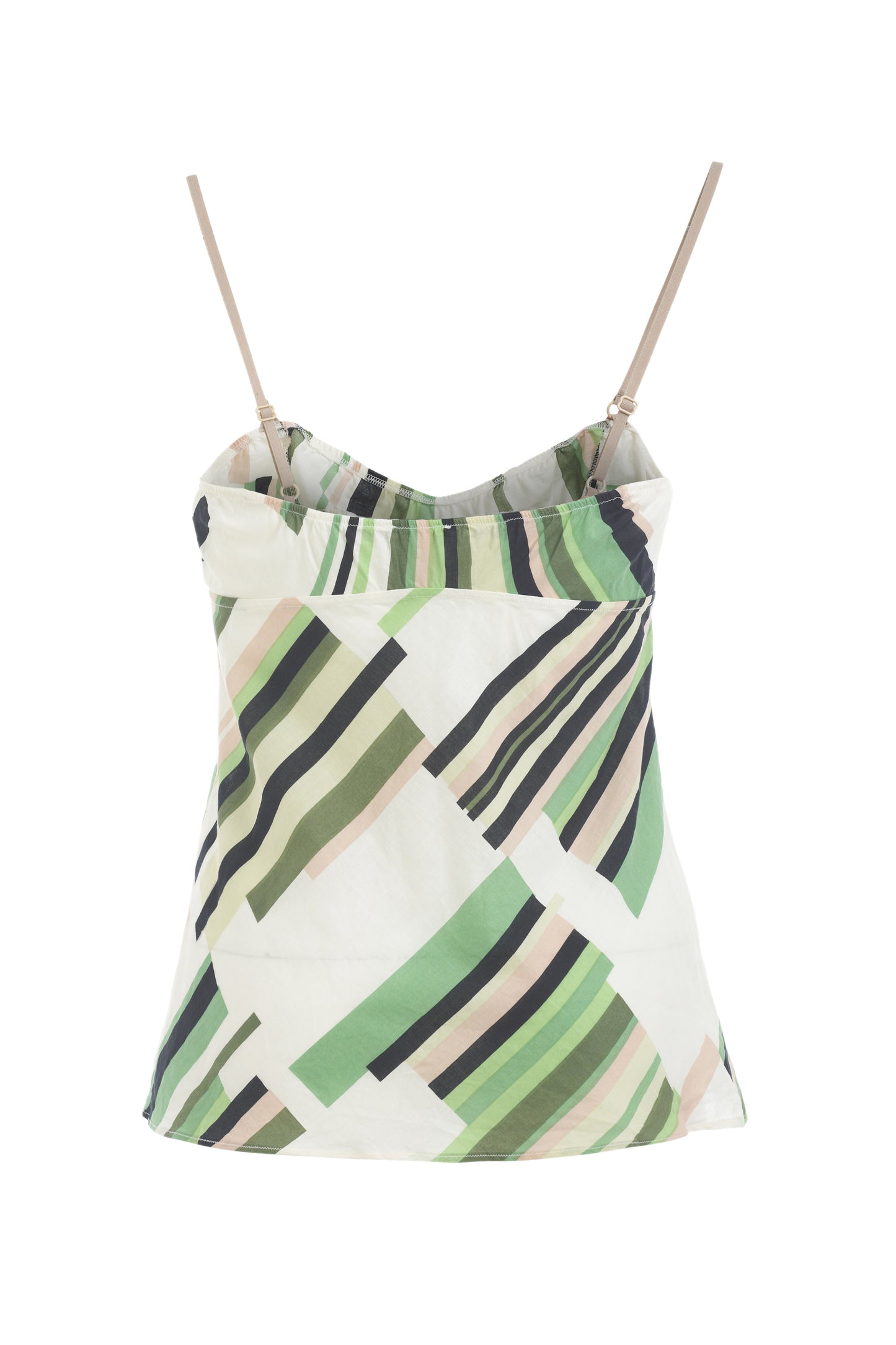 Marni green pink and black cotton sleeveless top