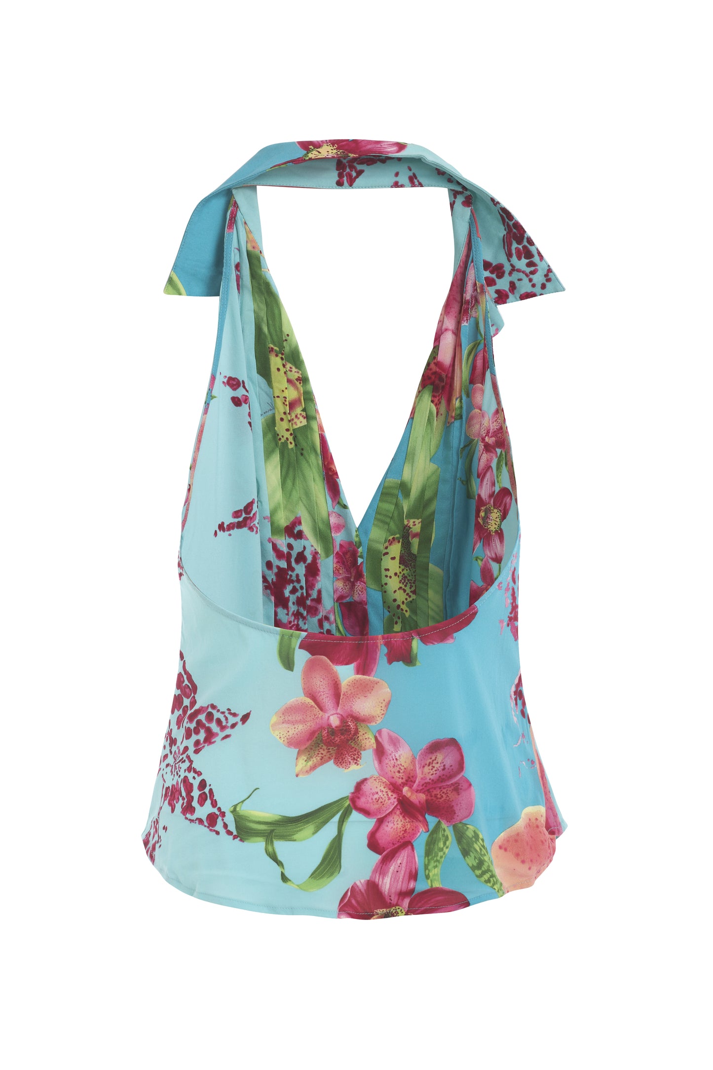 Versace floral halter top