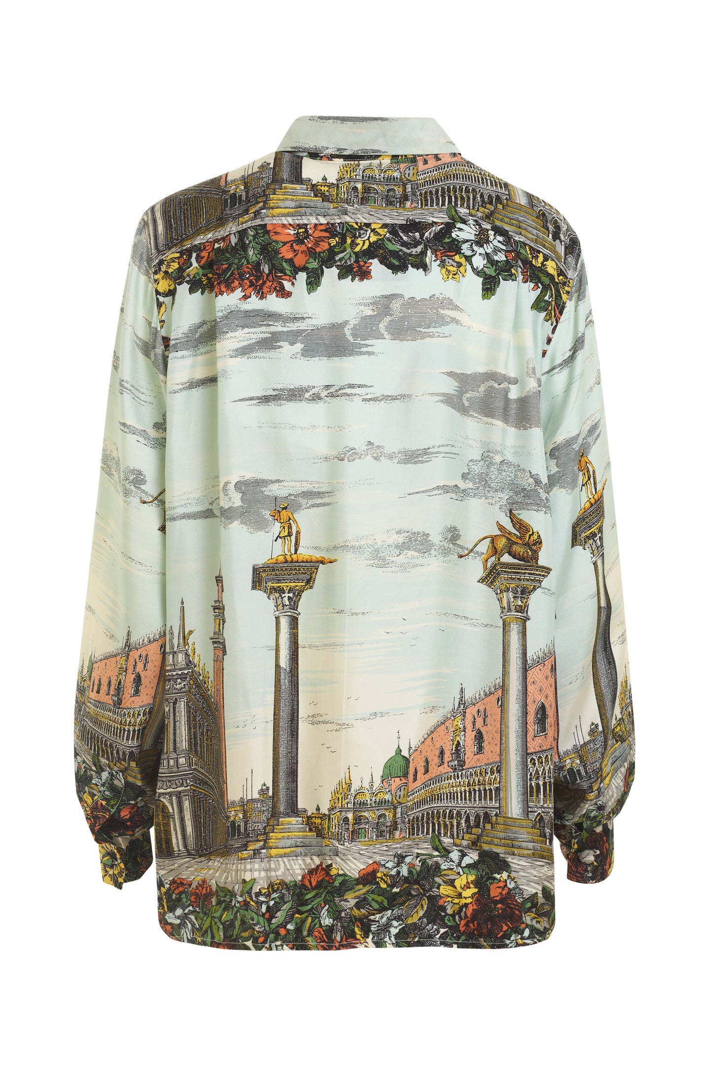 Moschino Couture baroque print silk shirt