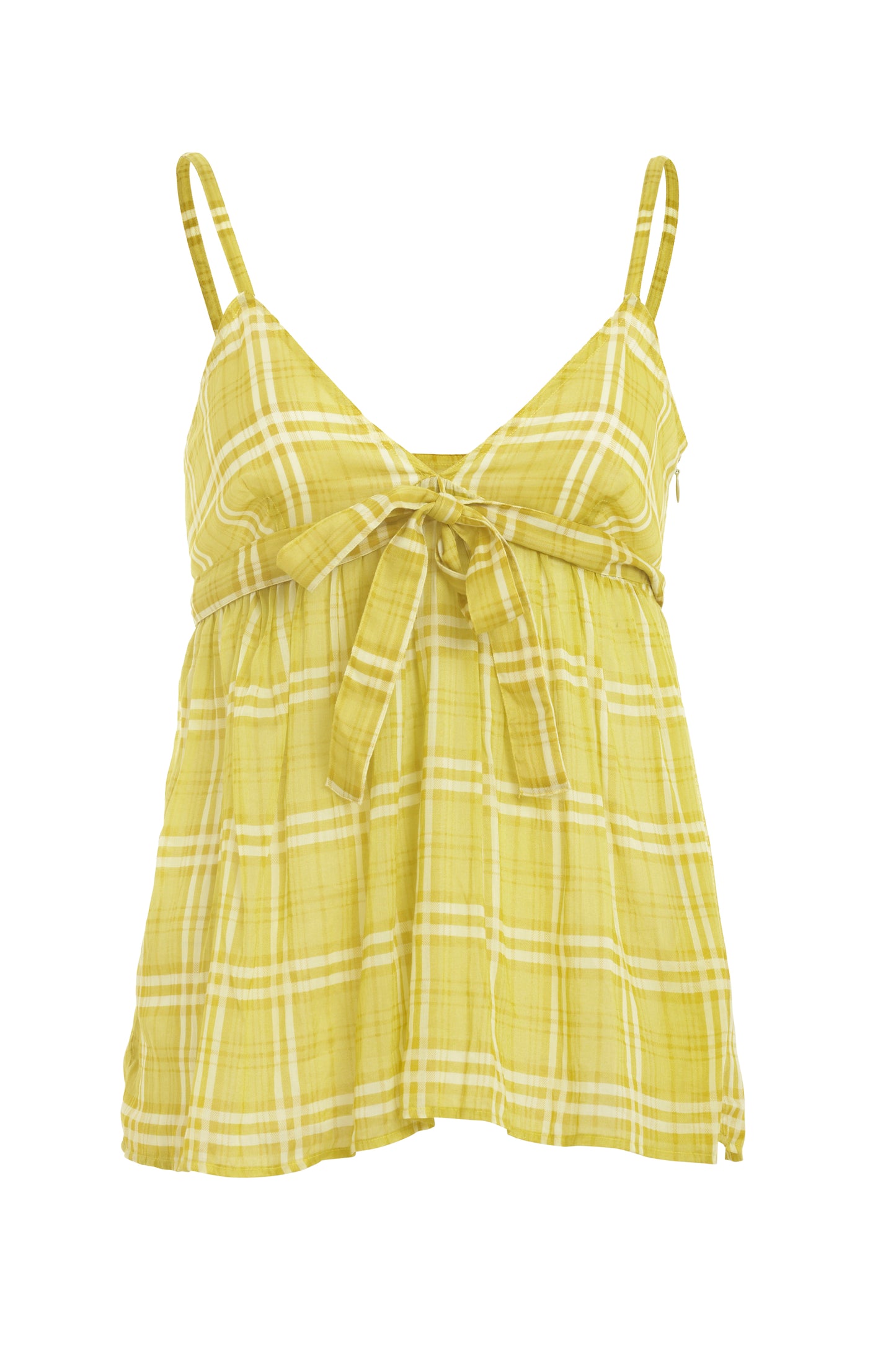 Burberry lime green plaid summer top