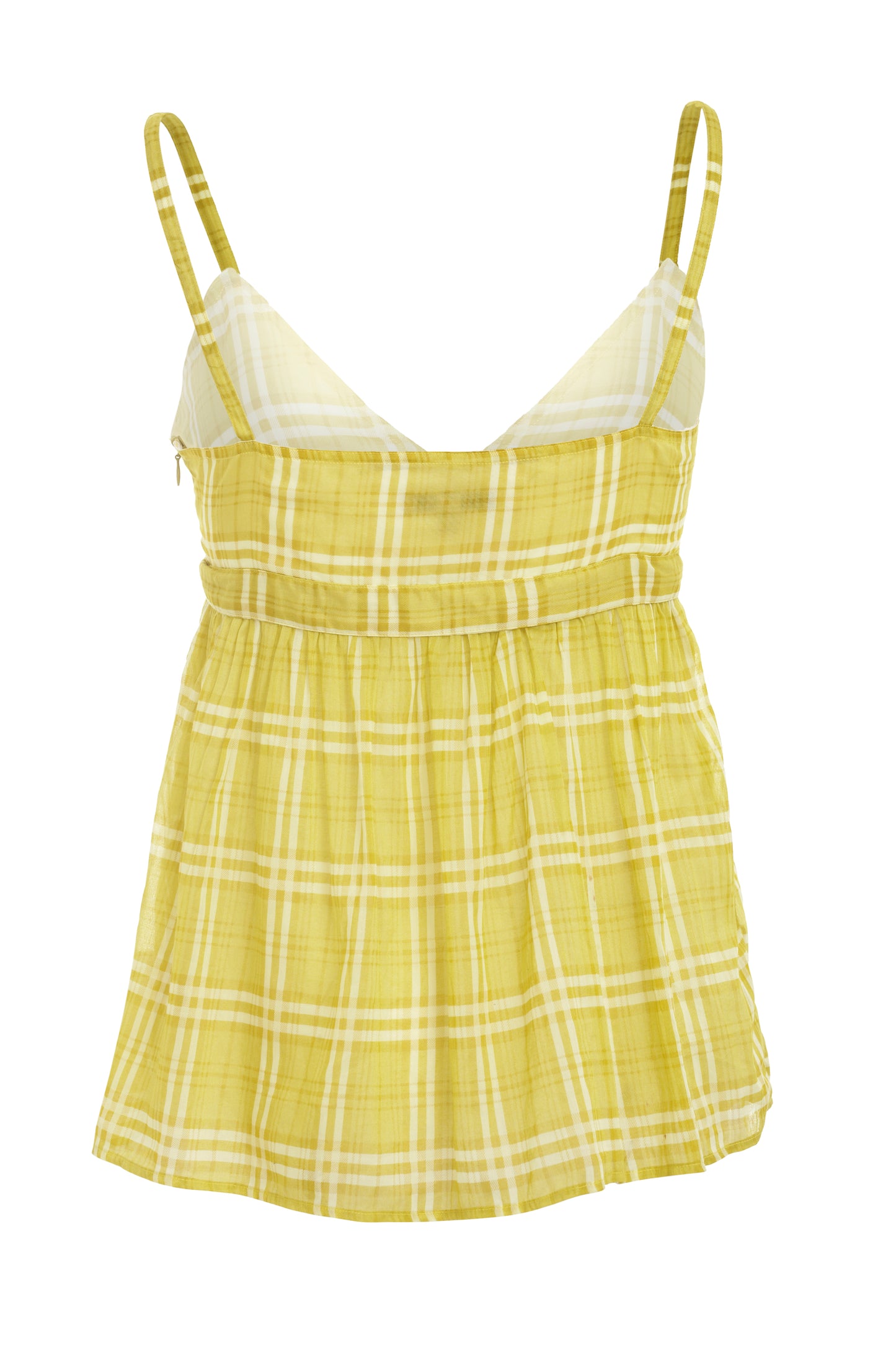 Burberry lime green plaid summer top