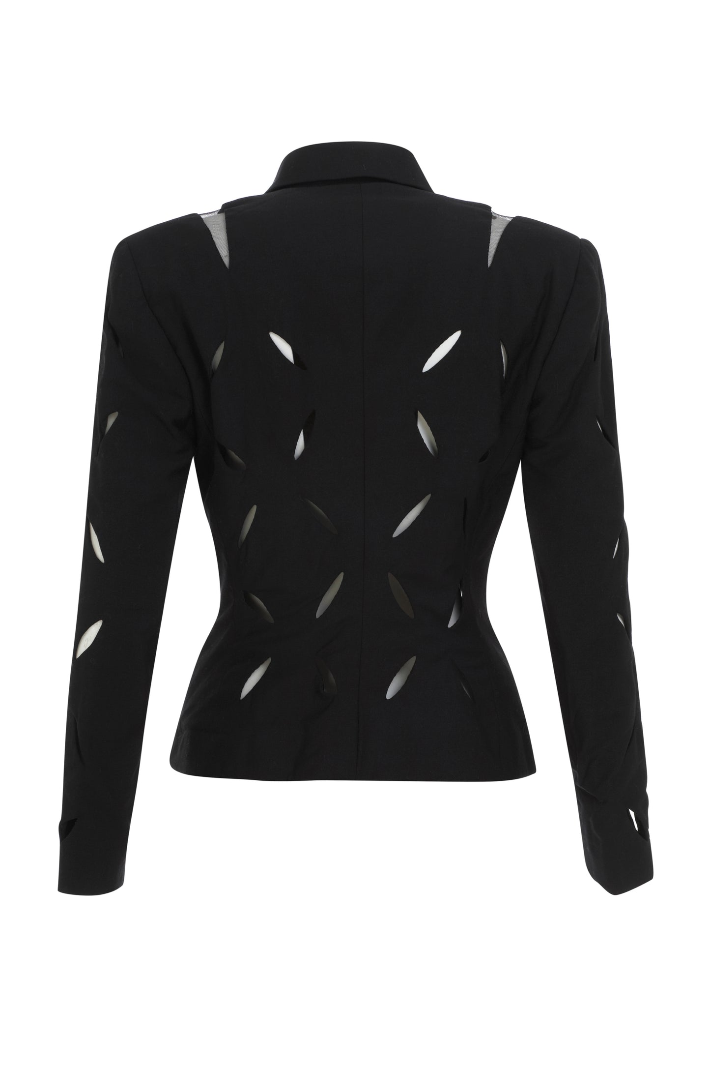 Gianni Versace Couture black jacket with large safety pins