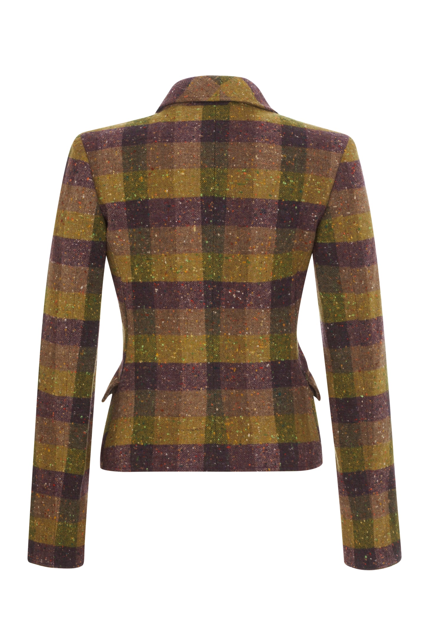 Valentino purple, green and yellow checkered jacket