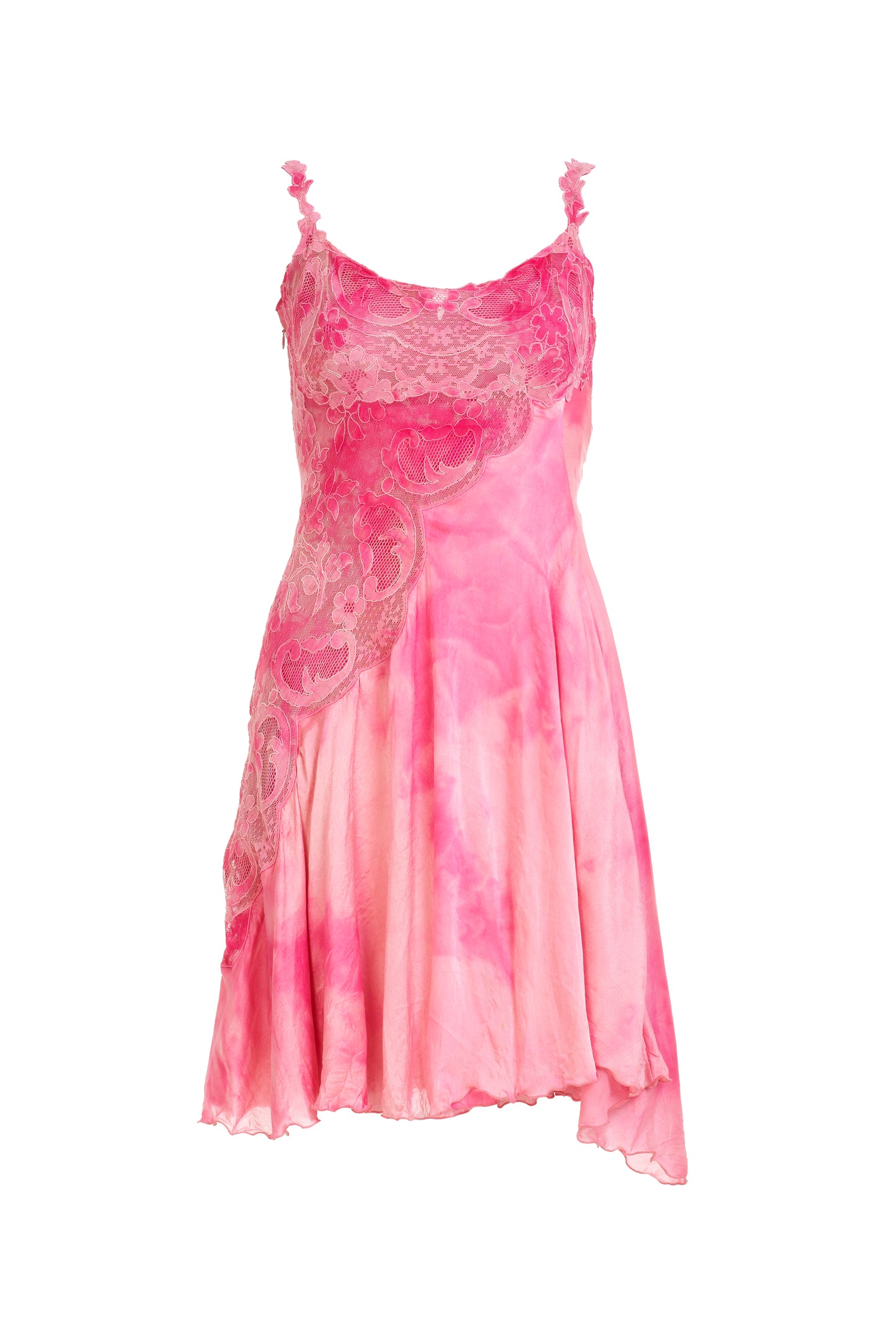 Gianni Versace Couture rose pink floral toile embroidered dress