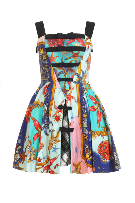 Gianni Versace Couture cocktail dress with multi sea scape print