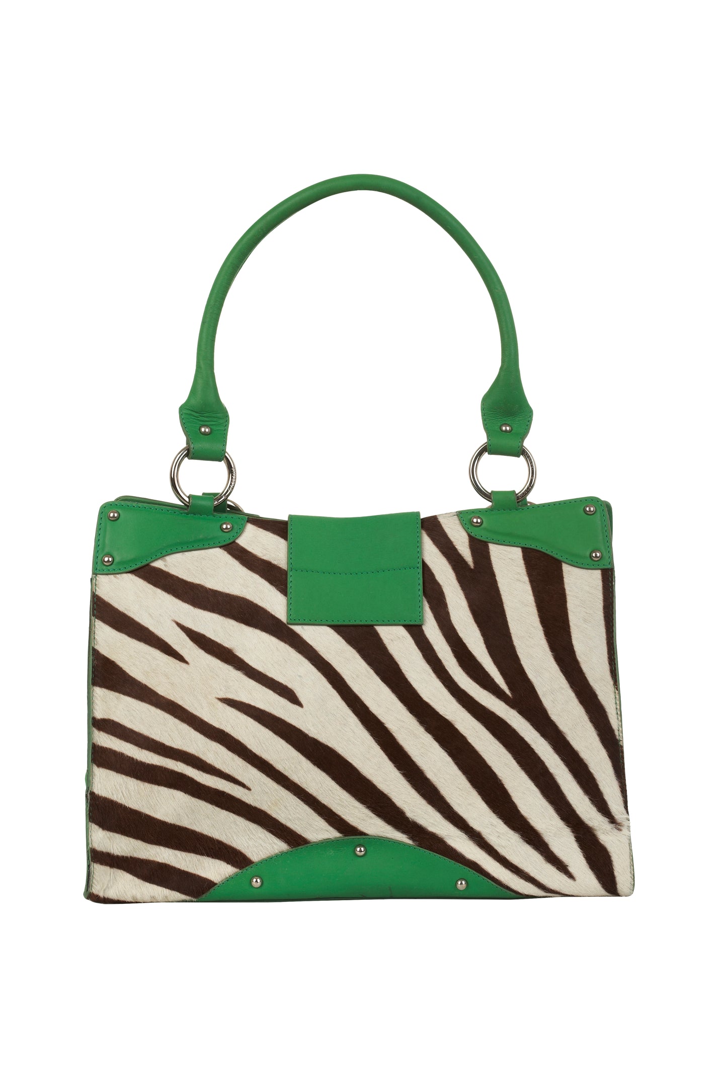 Dolce & Gabbana green and zebra print mini tote bag