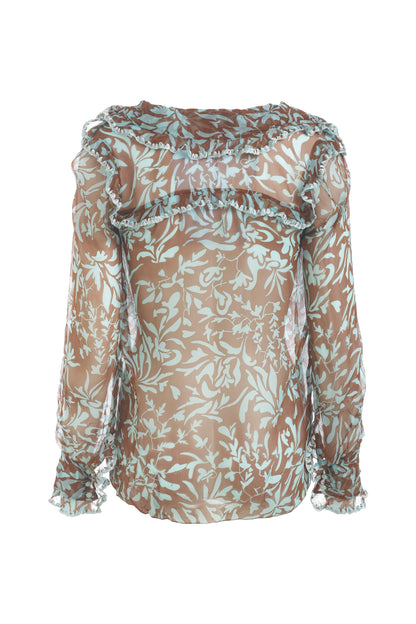 Missoni turqoise and brown long sleeve cover up