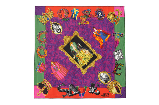 Gianni Versace 'GOD SAVE THE QUEEN' silk scarf
