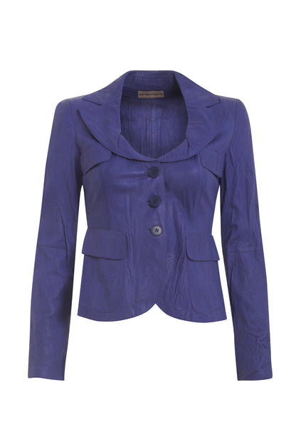 Emporio Armani purple leather jacket