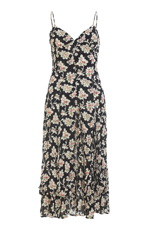 Moschino Cheap and Chic black summer dress with floral print