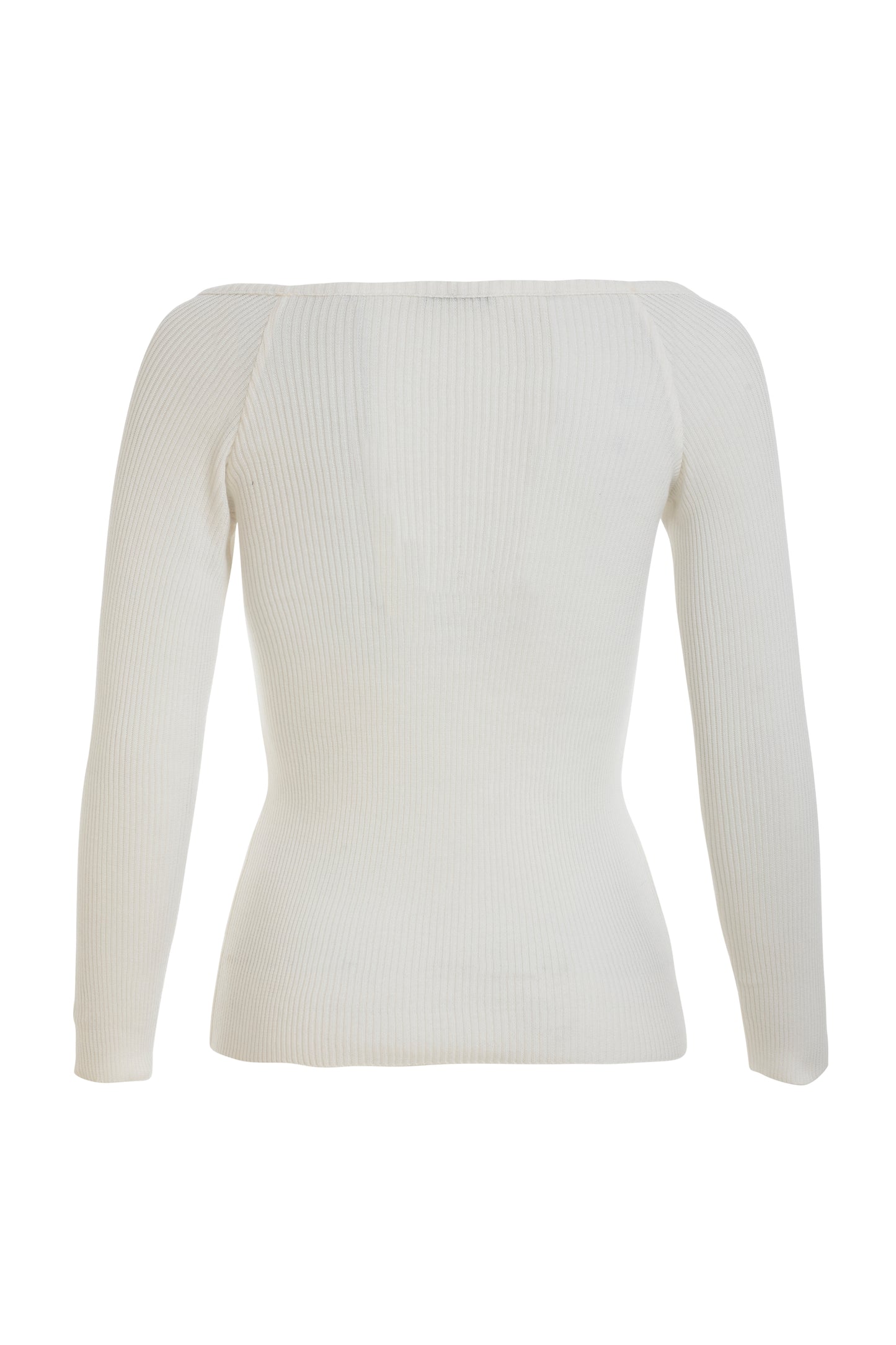 Prada white knitted top with floral beaded neckline